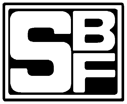 SPF logo showing the SBF initials in white text with a black background